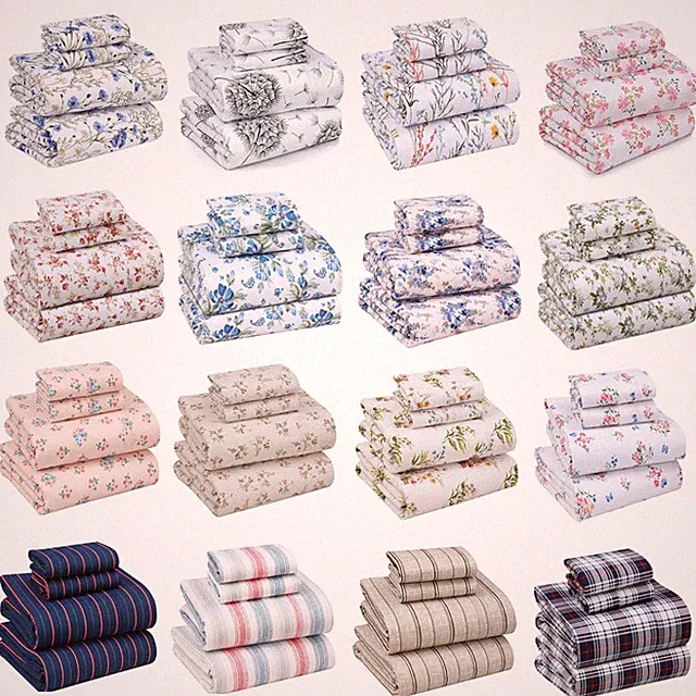 4 Piece 100% Cotton Sheet Set Deep Pocket 200 Thread Count Cozy Soft Bed Sheets