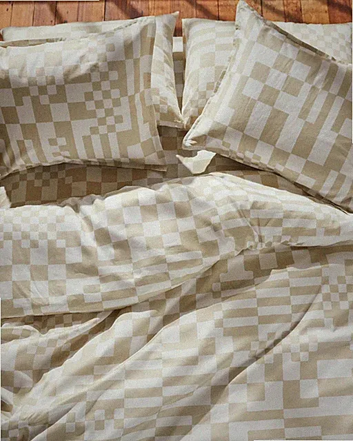 Dusen Dusen Duvet Check Set - Duvet Cover & 2 Pillow Shams Full/Queen