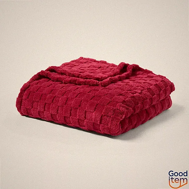 Full/Queen Checkered Blanket Magenta - Room Essentials™