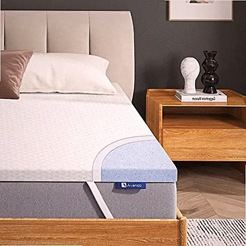 MATTRESS TOPPER, QUEEN SIZE, 4 Inch MATTRESS, REMOVABLE COVER, T4FM10 - WHITE