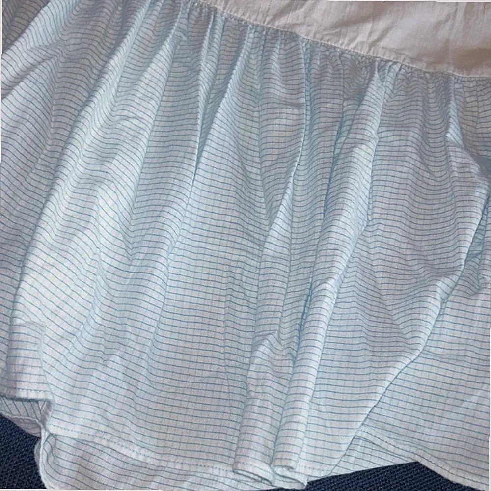 Ralph Lauren vintage blue checkered TWIN DUST RUFFLES BED SKIRTS